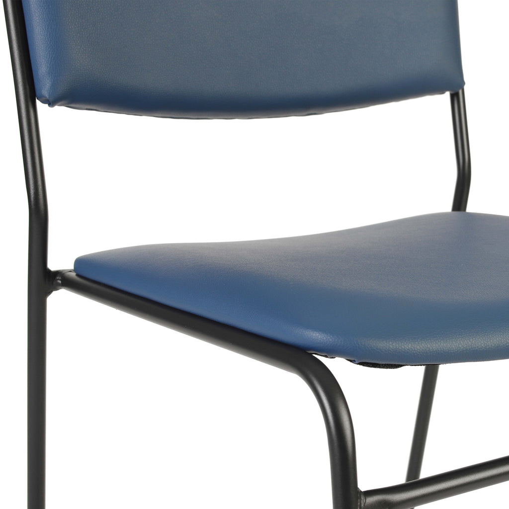 FLASH High Density Stacking Chair with Sled Base 500 lb Gray
