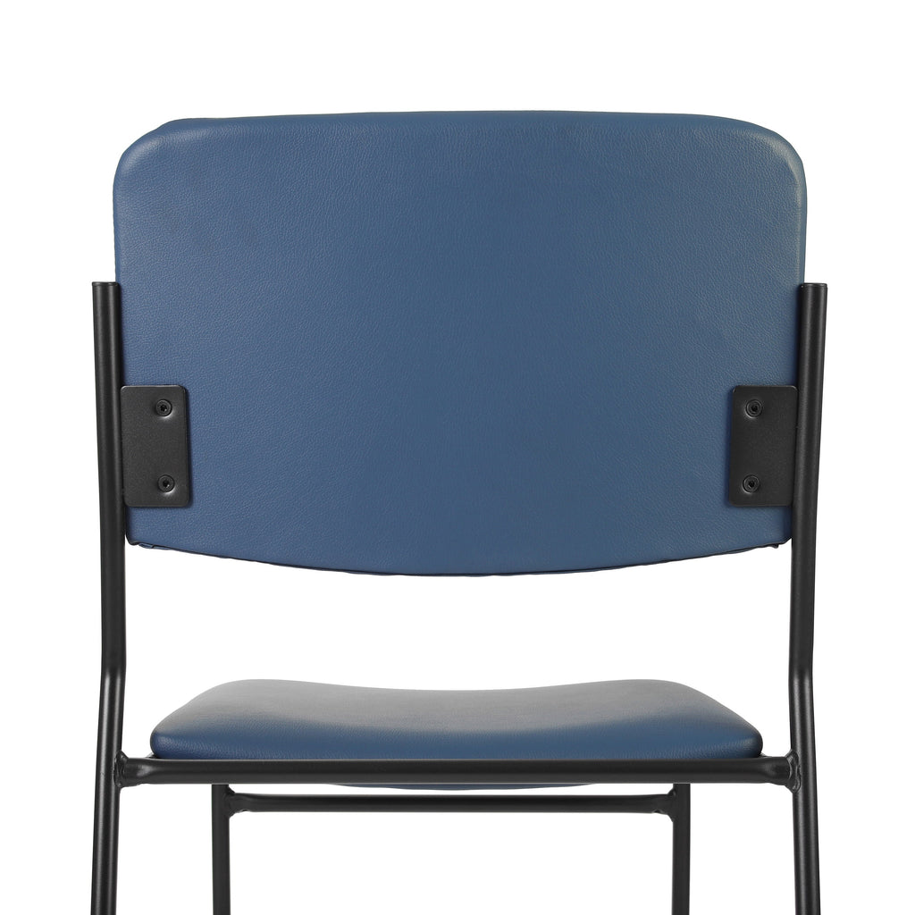 FLASH High Density Stacking Chair with Sled Base 500 lb Gray