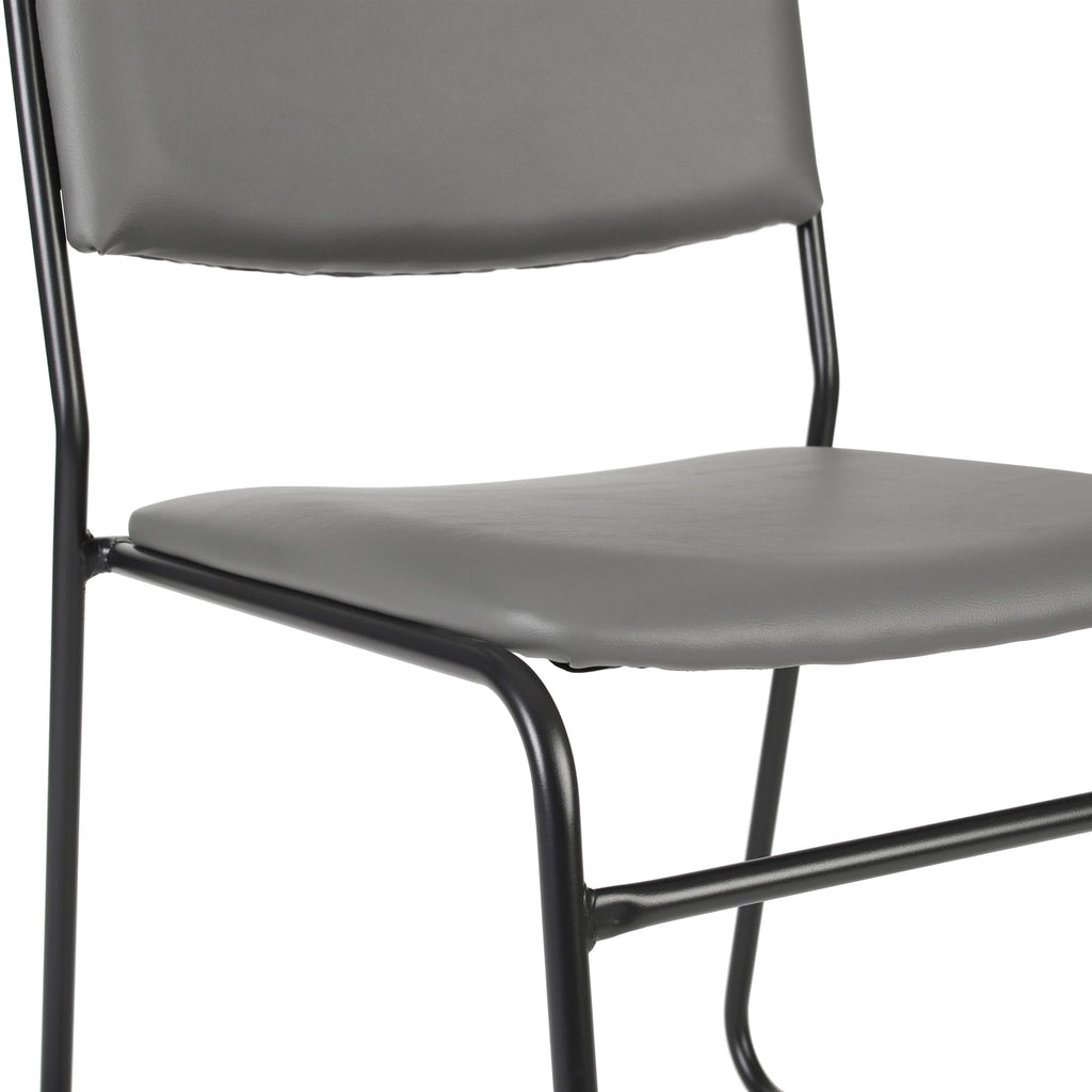 FLASH High Density Stacking Chair with Sled Base 500 lb Gray