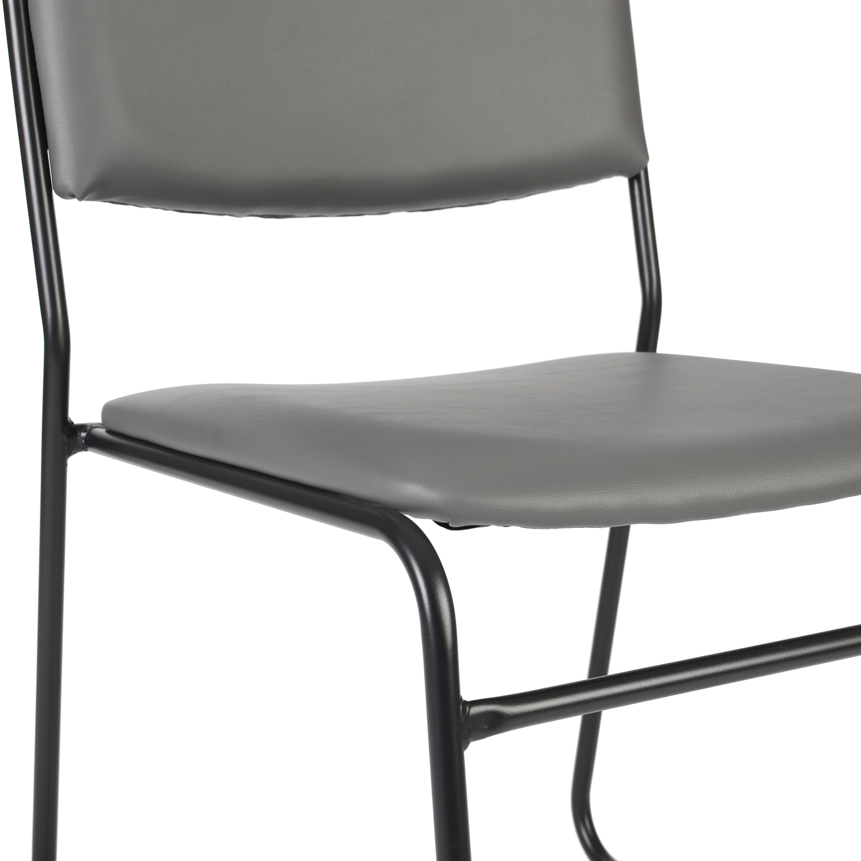 FLASH High Density Stacking Chair with Sled Base 500 lb Gray