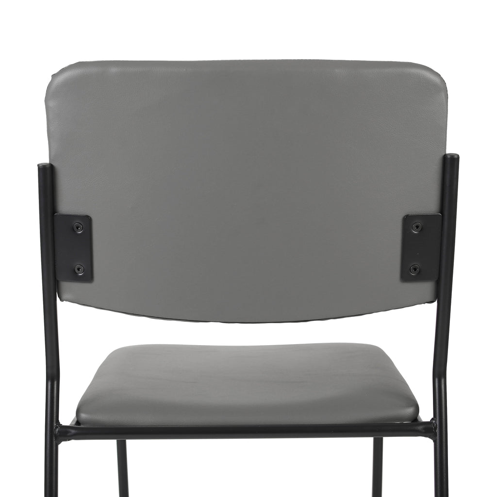 FLASH High Density Stacking Chair with Sled Base 500 lb Gray