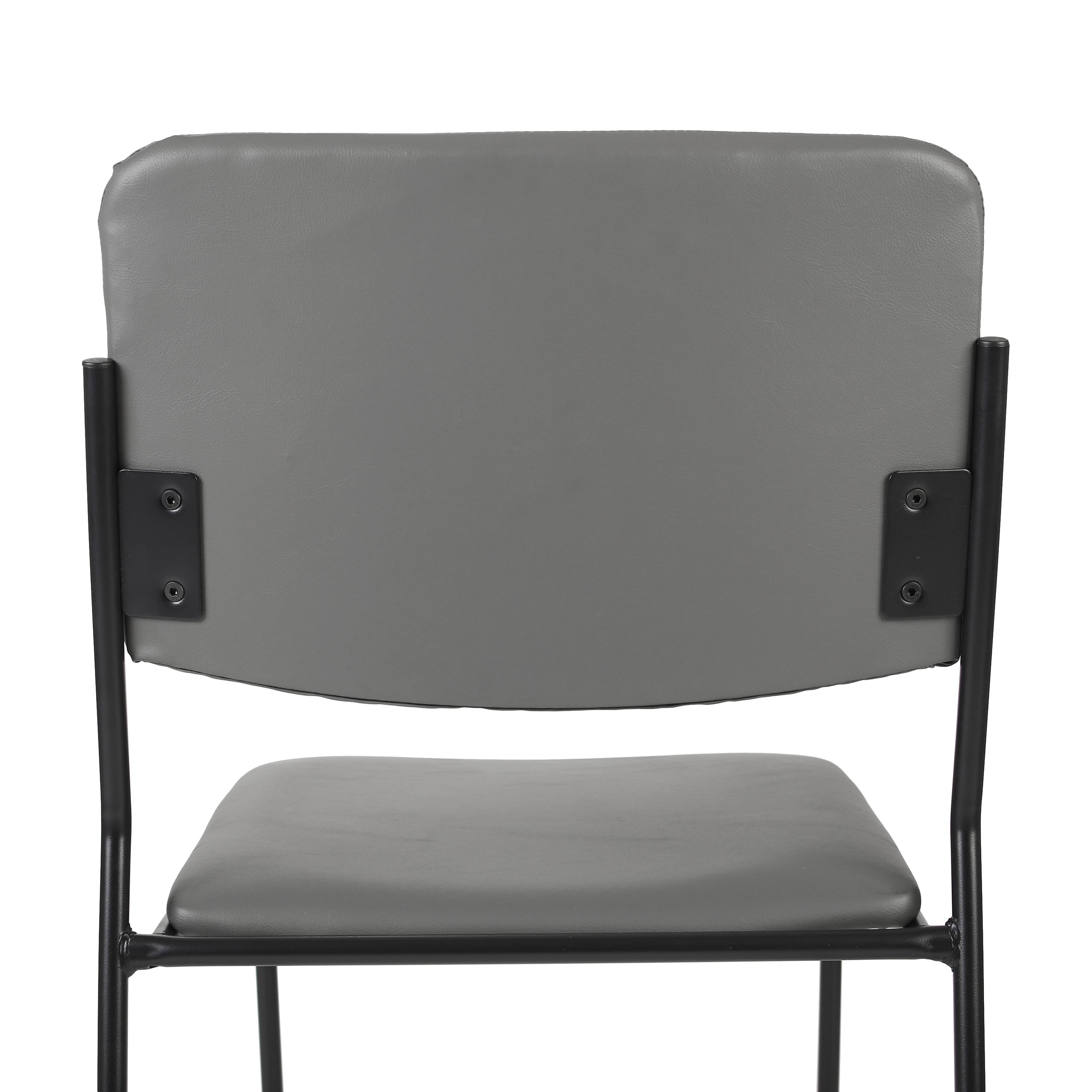FLASH High Density Stacking Chair with Sled Base 500 lb Gray
