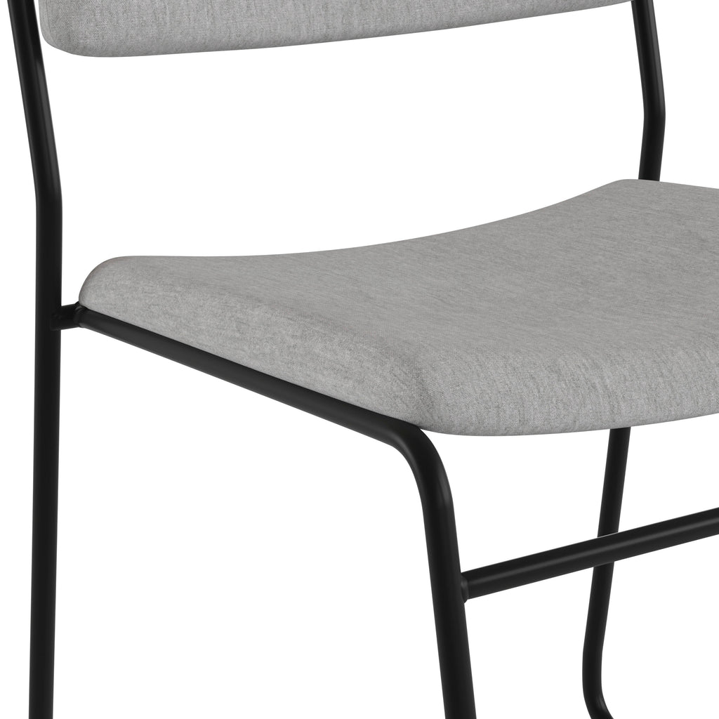 FLASH High Density Stacking Chair with Sled Base 500 lb Gray