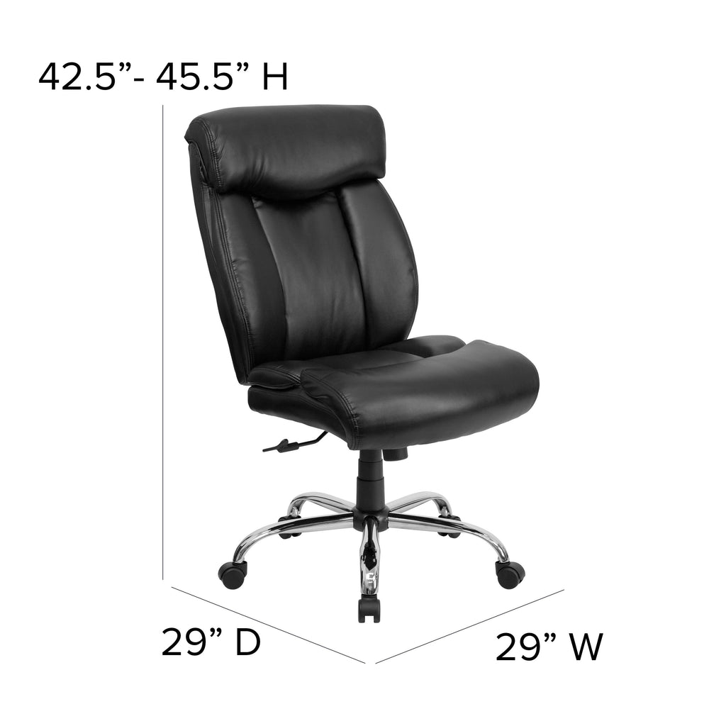 FLASH Hercules Series Big & Tall 400lb High Back Executive Office Chair Black Fabric